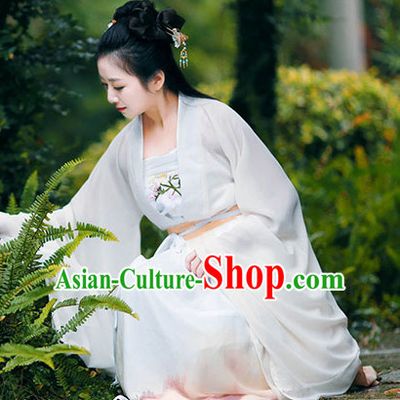 Ancient Dynasty Women Han Fu_Hanfu Clothing Hanzhuang Historical Dress Historical Clothing and Accessories Complete Set for Women