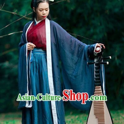 Women Han Fu_Hanfu Clothing Hanzhuang Historical Dress Historical Clothing and Accessories Complete Set