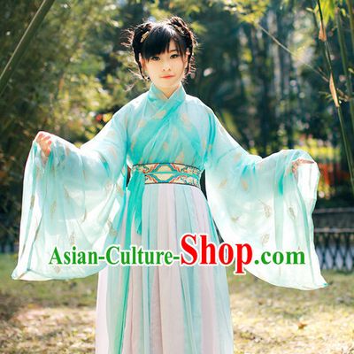 Women Han Fu_Hanfu Clothing Hanzhuang Historical Dress Historical Clothing and Accessories Complete Set