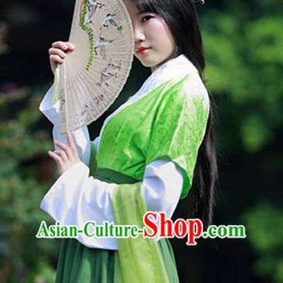 Women Han Fu_Hanfu Clothing Hanzhuang Historical Dress Historical Clothing and Accessories Complete Set