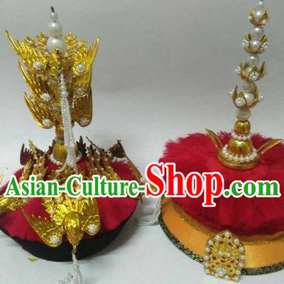 Top Traditional Chinese Empress Phoenix Coronet Hat and Bridegroom Hat