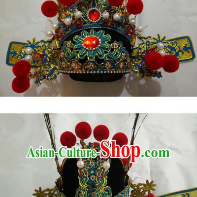 Traditional Chinese Opera Bridegroom Bridal Hat for Men