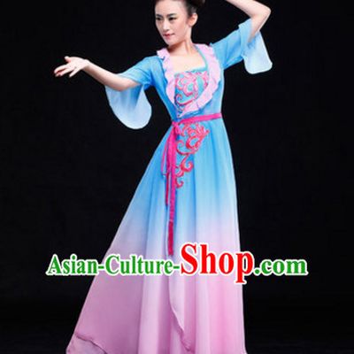 Chinese Classical Gradient Dancing Skirt for Women and Girls