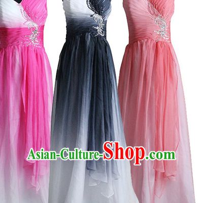 Summer Color Changing Evening Dress Gradient Skirt for Women and Girls