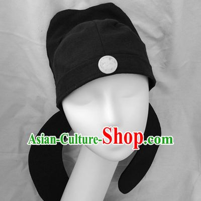 Handmade Chinese Ancient Style Tang Dynasty Black Hat for Men