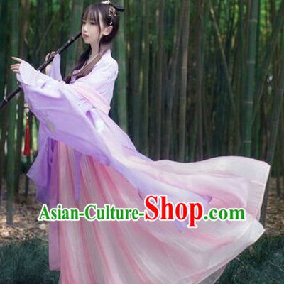 Chinese Traditional Oriental Dress Hanfu Clothing Asian Dresses Fashion Cheongsam Dress China Clothing and Hair Jewelry for Women