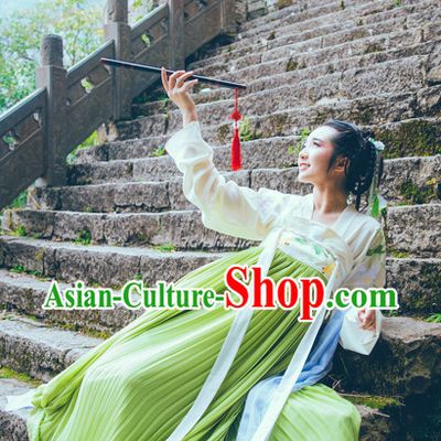 Chinese Traditional Oriental Dress Hanfu Clothing Asian Dresses Fashion Cheongsam Dress China Clothing and Hair Jewelry for Women