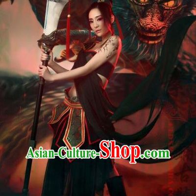 Chinese Traditional Dress Hanfu Costume China Kimono Robe Ancient Chinese Clothing National Costumes Gown Wear and Head Jewelry for Women