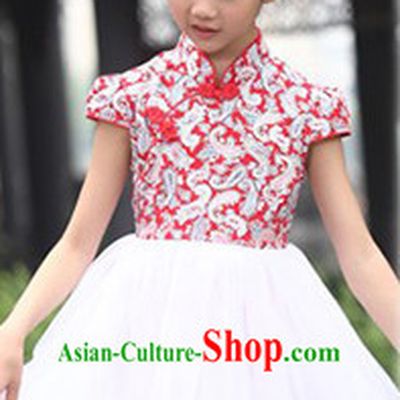 Chinese Theater Traditional Dance Ribbon Dancing Long Sleeve Leotard China Fan Dance Costume Complete Set for Kids