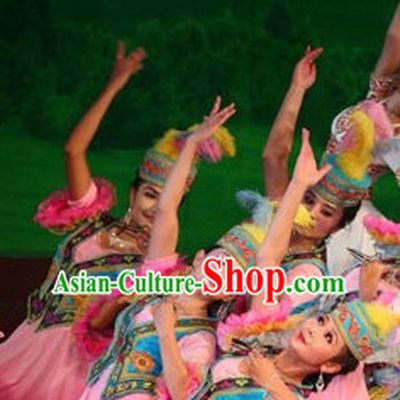Chinese Xinjiang People Folk Dance Ethnic Dresses Traditional Wear Clothing Cultural Dancing Costume Complete Sets for Women