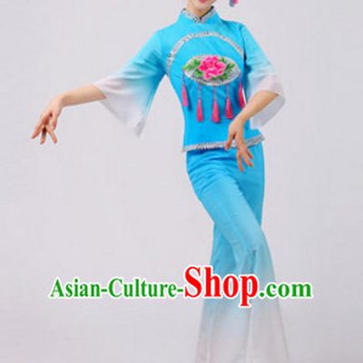 Chinese Folk Dance Dress Clothing Dresses Costume Ethnic Dancing Cultural Dances Costumes for Women
