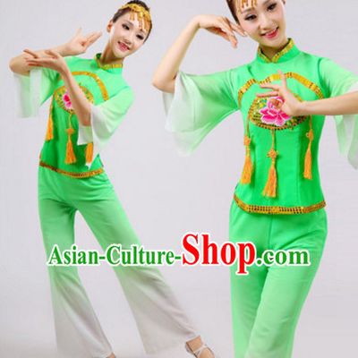 Chinese Folk Dance Dress Clothing Dresses Costume Ethnic Dancing Cultural Dances Costumes for Women