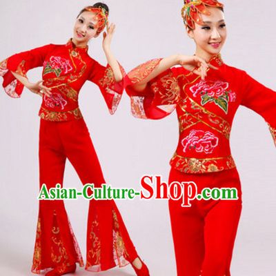 Chinese Folk Dance Dress Clothing Dresses Costume Ethnic Dancing Cultural Dances Costumes for Women