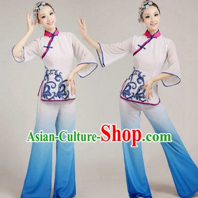 Chinese Folk Dance Dress Clothing Dresses Costume Ethnic Dancing Cultural Dances Costumes for Women