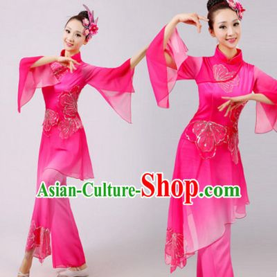 Chinese Folk Dance Dress Clothing Dresses Costume Ethnic Dancing Cultural Dances Costumes for Women