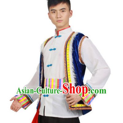 Chinese Folk Dance Dress Clothing Dresses Costume Ethnic Dancing Cultural Dances Costumes for Men