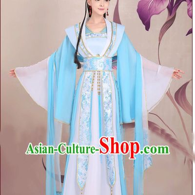 Ancient Chinese Wide Sleeves Classical Group Dancer Costumes Complete Set for Women