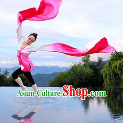 Traditional Chinese Water Sleeve Color Gradient Classical Dance Costumes Complete Set for Women Girls