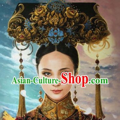 Qing Dynasty Quene Hairstyle Manchu Hairstyle Chinese Oriental Hairstyles