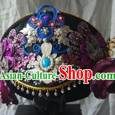 Qing Dynasty Imperial Royal Quene Phoenix Hairstyle Wigs Hairstyle Chinese Oriental Hairstyles