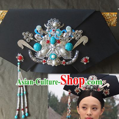Qing Dynasty Imperial Royal Quene Hairstyle Manchu Hairstyle Chinese Oriental Hairstyles