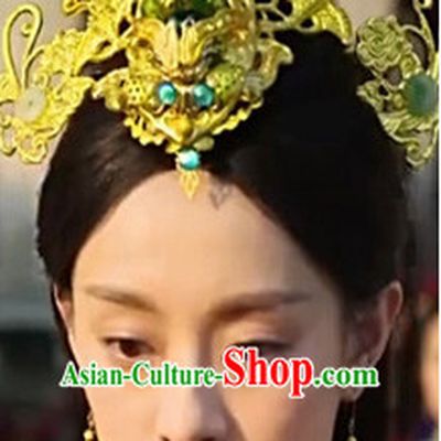 China Han Dynasty Imperial Royal Quene Hairpins Hair Accessories Hairstyle Wigs Chinese Oriental Hairstyles Headpieces
