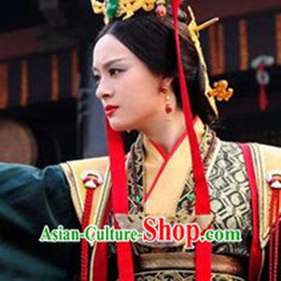 China Han Dynasty Imperial Royal Quene Hairpins Hair Accessories Hairstyle Wigs Chinese Oriental Hairstyles Headpieces