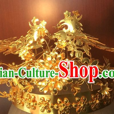 China Ancient Dynasty Imperial Royal Quene Crown Empress Hairpins Hair Accessories Hairstyle Wigs Chinese Oriental Hairstyles Headpieces Hat