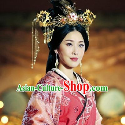 China Ancient Dynasty Imperial Royal Quene Crown Empress Hairpins Hair Accessories Hairstyle Chinese Oriental Hairstyles Headpieces Hat