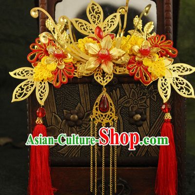 Chinese Imperial Quene Crown Empress Hairpins Hair Accessories Hairstyle Chinese Oriental Hairstyles Headpieces Wigs