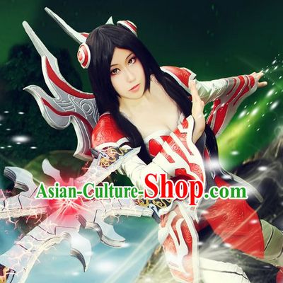 Chinese Superheroine Cosplay Costumes and Accessories Complete Set for Women Girls