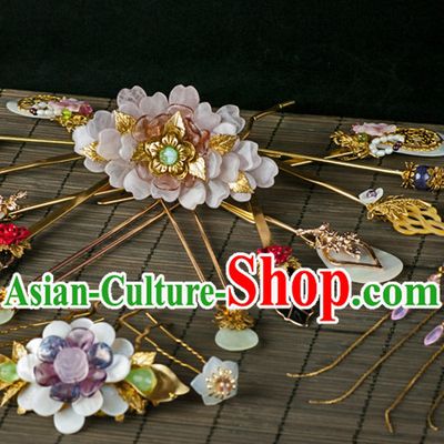 Chinese Imperial Quene Crown Empress Hairpins Hair Accessories Hairstyle Chinese Oriental Hairstyles Headpieces Wigs