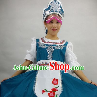 Russian Dance Dress Clothing Dresses Costume Ethnic Dancing Cultural Dances Costumes Complete Set for Women