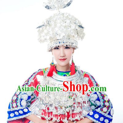 Chinese Hmong Minority Nationality Ethnic Groups Wear Dresses Traditional Clothing for Women