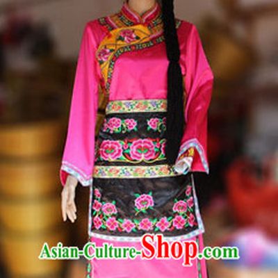 Chinese Minority Nationality Ethnic Groups Wear Dresses Traditional Clothing for Women