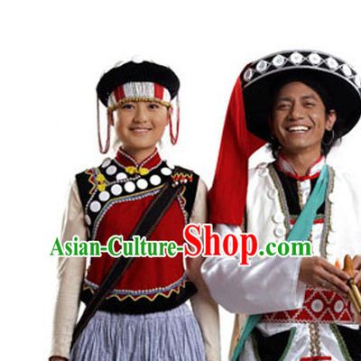 Chinese Traditional Minority Hmong Folk Ethnic Hat for Men and Women