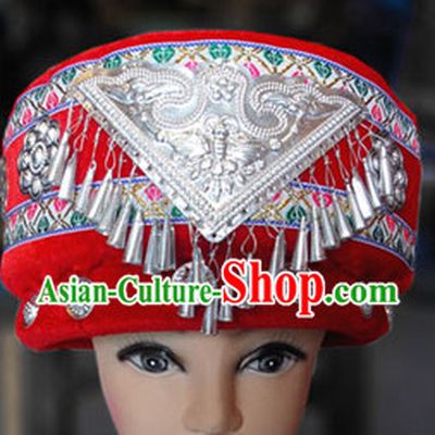 Chinese Miao Folk Ethnic Hat for Women