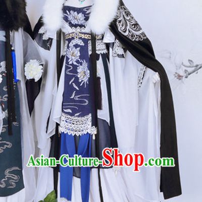 Traditional Chinese Imperial Court Prince Emperor Dress Asian Clothing National Hanfu Costume Han China Style Costumes Robe Attire Ancient Dynasty Dresses Complete Set for Men