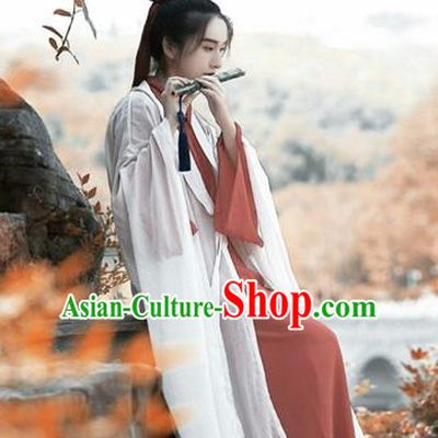 Chinese Traditional Han Fu Costumes Complete Set