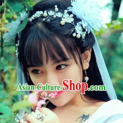 Chinese Traditional Fairy Headpieces Hair Jewelry Set