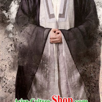 Chinese Ancient Taoist Costumes Clothing Complete Set for Men