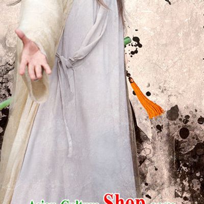 Chinese Ancient Kung Fu Master Costumes Clothing Complete Set for Men