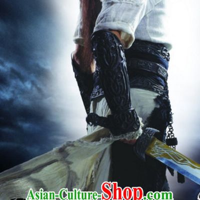 Chinese Ancient Martial Arts Master Costumes Suit Complete Set for Men