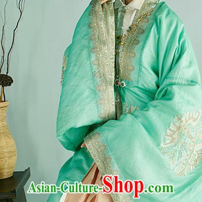 Chinese Ancient Ming Dynasty Beauty Garment Costumes and Hair Jewelry Complete Set for Women