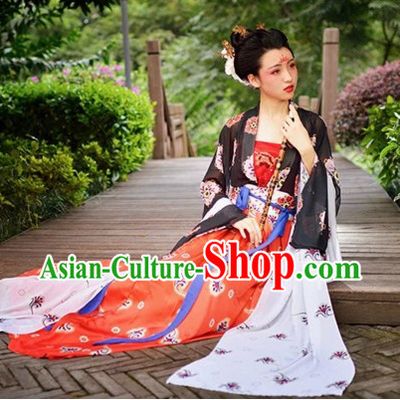 Chinese Ancient Ming Dynasty Princess Beauty Garment Costumes and Hair Jewelry Complete Set for Women