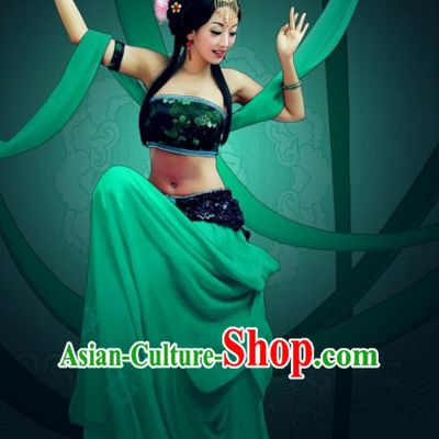 Chinese Classical Folk Fei Tian Dance Dress Clothing Dresses Costume Classic Dancing Cultural Dances Costumes for Women