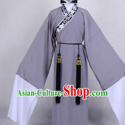 Chinese Opera Costumes Huangmei Opera Stage Performance Costume Chinese Traditional Costume Drama Costumes and Hat Complete Set for Men