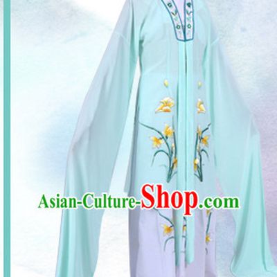 Chinese Opera Costumes Huangmei Opera Stage Performance Costume Chinese Traditional Hua Dan Costume Drama Costumes and Hat Complete Set for Women