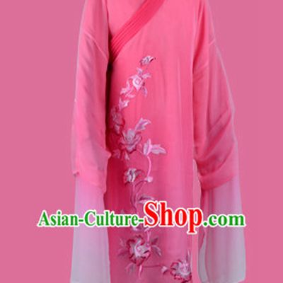 Chinese Opera Costumes Huangmei Opera Stage Performance Costume Chinese Traditional Water Sleeve Costume Drama Costumes and Hat Complete Set