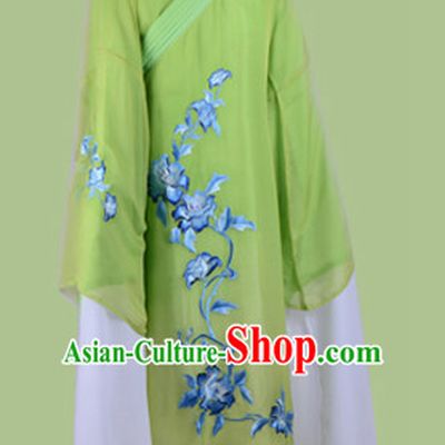 Chinese Opera Costumes Huangmei Opera Stage Performance Costume Chinese Traditional Water Sleeve Costume Drama Costumes and Hat Complete Set